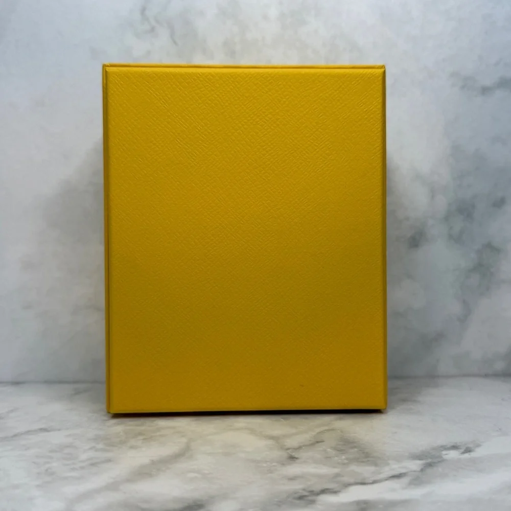 Authentic Swarovski Yellow Rectangular Jewelry Box with Outer Sleeve – Empty